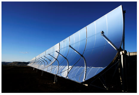concentrating solar power systems. giant solar power Skyfuel